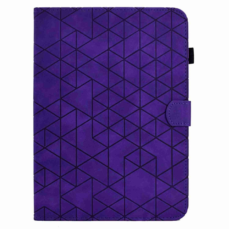 For Samsung Galaxy Tab A 10.1 2019 T510 Rhombus TPU Leather Tablet Case(Purple) by bashfashion