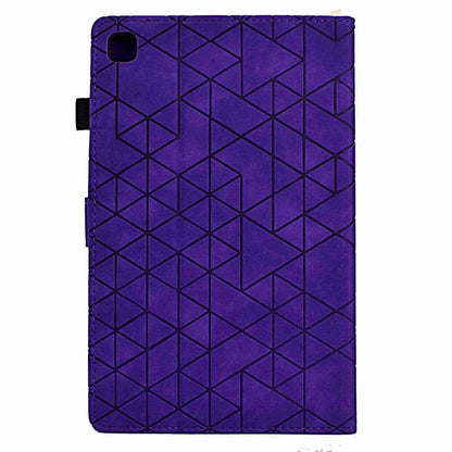 For Samsung Galaxy Tab A 10.1 2019 T510 Rhombus TPU Leather Tablet Case(Purple) by bashfashion