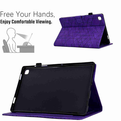 For Samsung Galaxy Tab A 10.1 2019 T510 Rhombus TPU Leather Tablet Case(Purple) by bashfashion