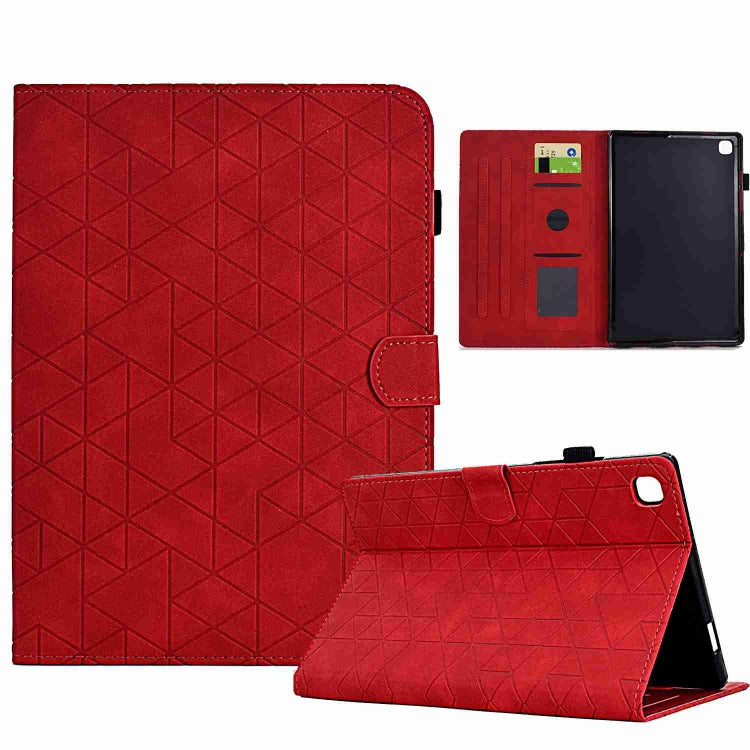 For Samsung Galaxy Tab A 10.1 2019 T510 Rhombus TPU Leather Tablet Case(Red) by bashfashion