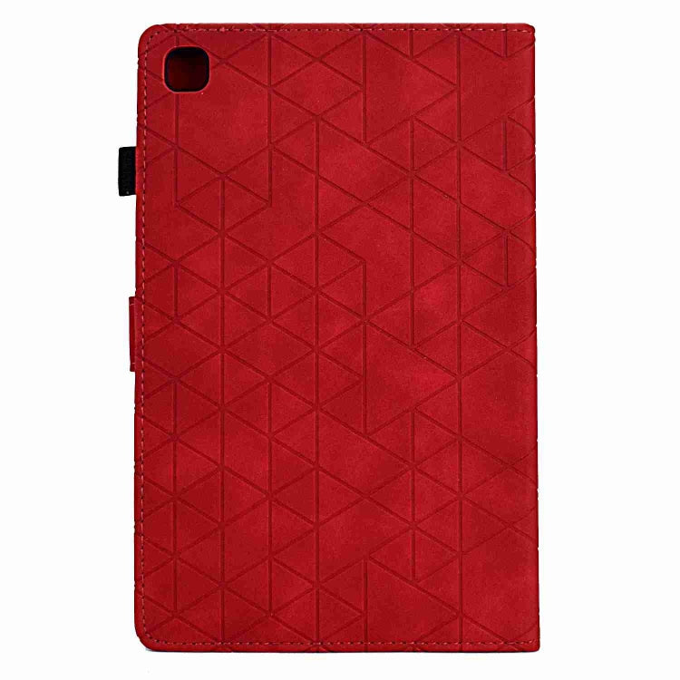 For Samsung Galaxy Tab A 10.1 2019 T510 Rhombus TPU Leather Tablet Case(Red) by bashfashion
