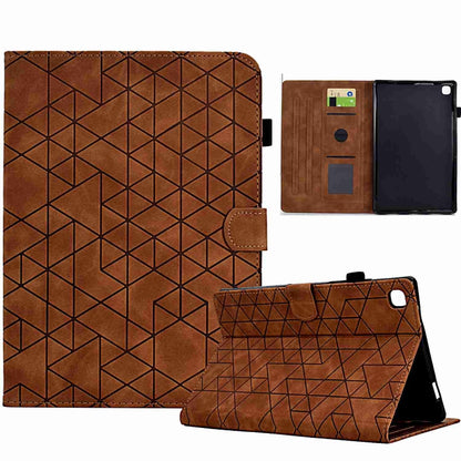 For Samsung Galaxy Tab A 10.1 2019 T510 Rhombus TPU Leather Tablet Case(Brown) by bashfashion