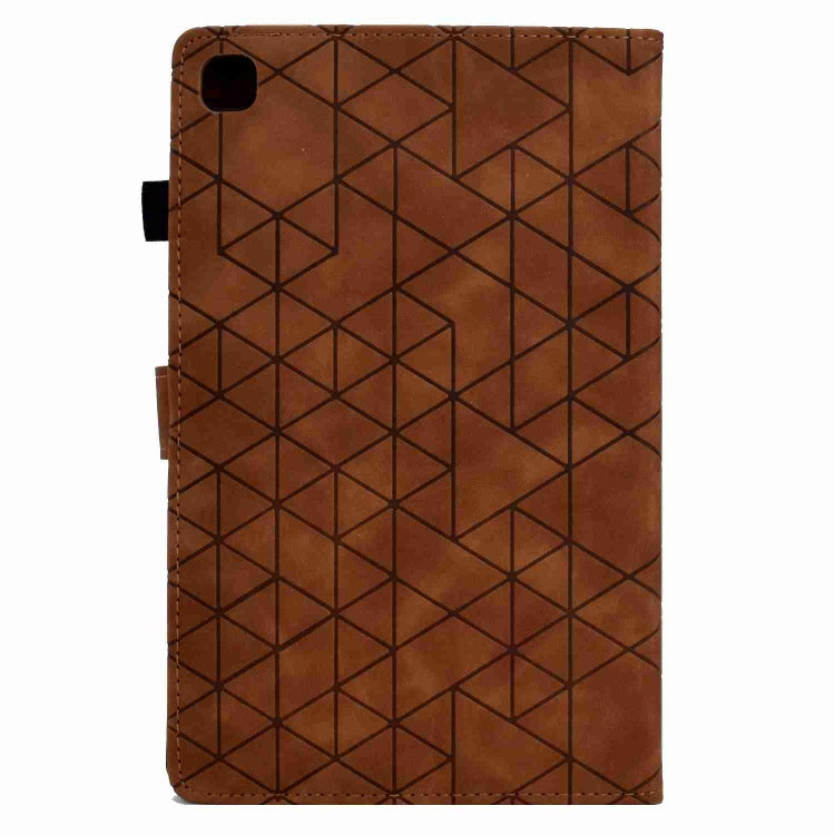 For Samsung Galaxy Tab A 10.1 2019 T510 Rhombus TPU Leather Tablet Case(Brown) by bashfashion