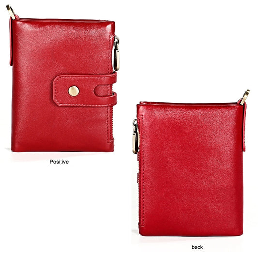 3515 Antimagnetic RFID Multi-function Leather Men Wallet with Card Holder(Red) by bashfashion