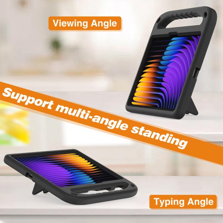 For Xiaomi Pad 7 / 7 Pro Handle EVA Shockproof Tablet Case with Holder(Black) by bashfashion