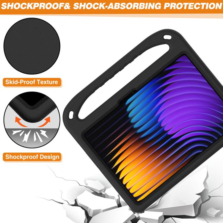 For Xiaomi Pad 7 / 7 Pro Handle EVA Shockproof Tablet Case with Holder(Black) by bashfashion