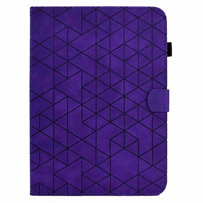 For Samsung Galaxy Tab A11 / A9 Rhombus TPU Smart Leather Tablet Case(Purple) by bashfashion