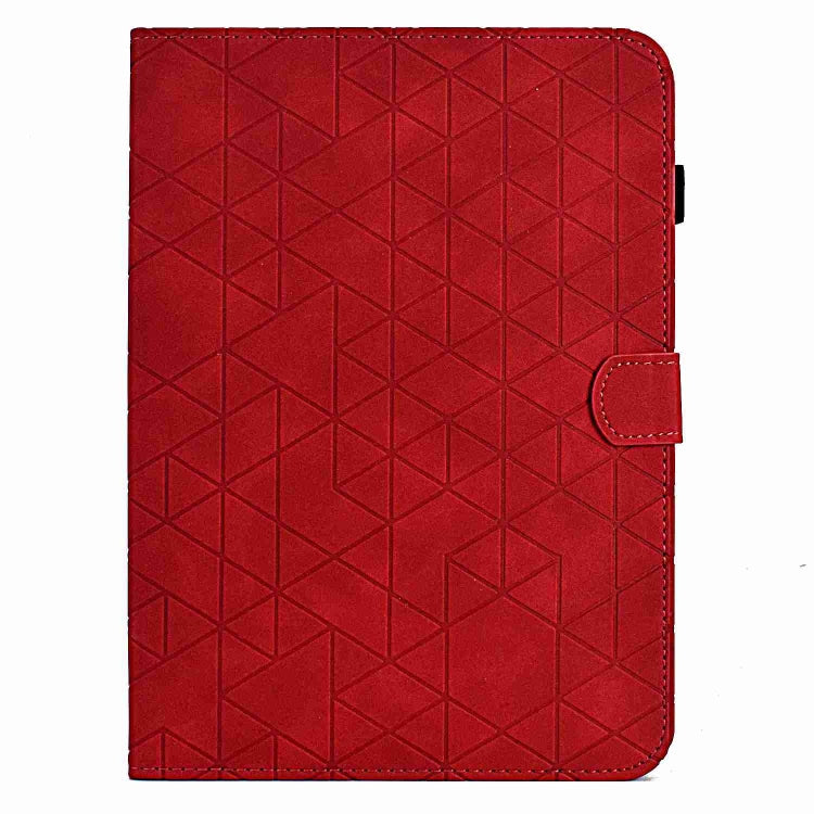 For Samsung Galaxy Tab A11 / A9 Rhombus TPU Smart Leather Tablet Case(Red) by bashfashion