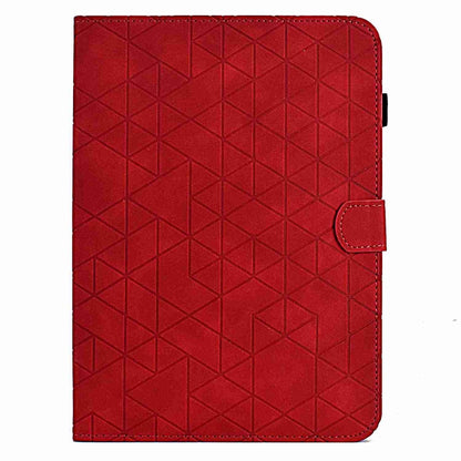 For Samsung Galaxy Tab A11 / A9 Rhombus TPU Smart Leather Tablet Case(Red) by bashfashion