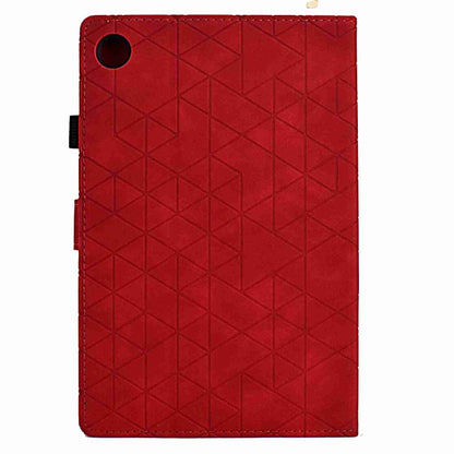 For Samsung Galaxy Tab A11 / A9 Rhombus TPU Smart Leather Tablet Case(Red) by bashfashion