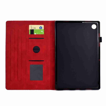 For Samsung Galaxy Tab A11 / A9 Rhombus TPU Smart Leather Tablet Case(Red) by bashfashion