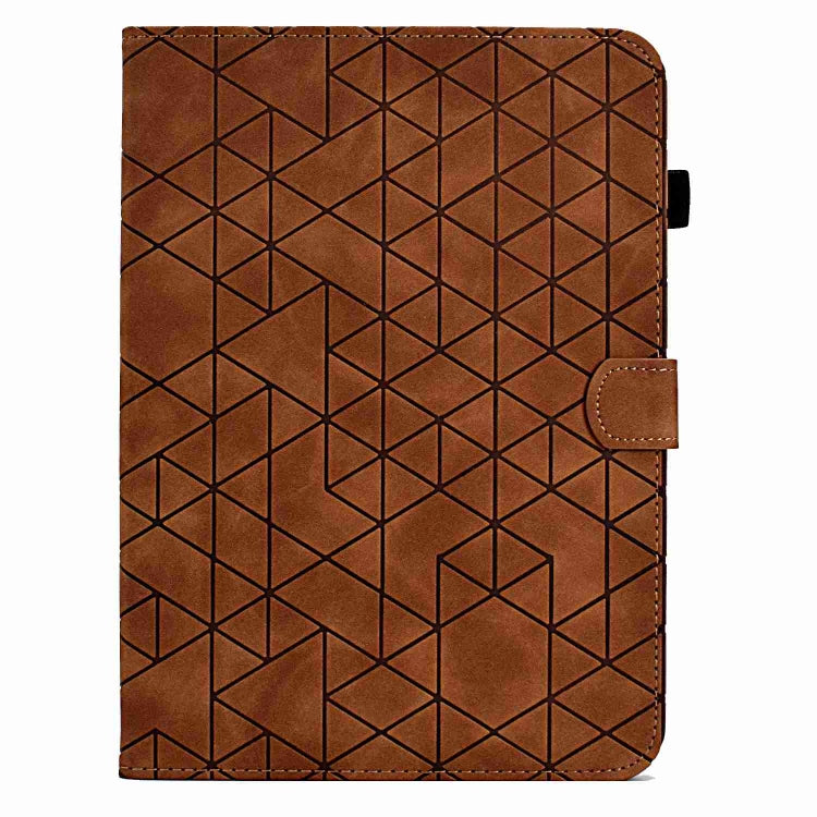 For Samsung Galaxy Tab A11 / A9 Rhombus TPU Smart Leather Tablet Case(Brown) by bashfashion