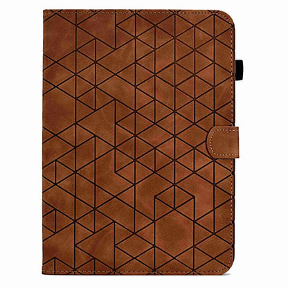 For Samsung Galaxy Tab A11 / A9 Rhombus TPU Smart Leather Tablet Case(Brown) by bashfashion