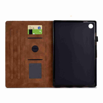 For Samsung Galaxy Tab A11 / A9 Rhombus TPU Smart Leather Tablet Case(Brown) by bashfashion