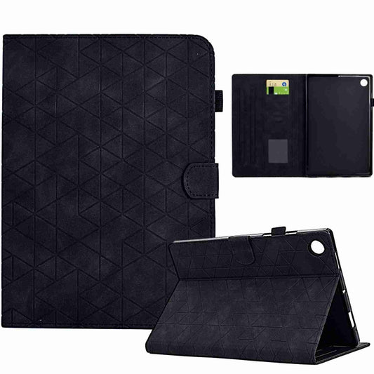 For Samsung Galaxy Tab A11 / A9 Rhombus TPU Smart Leather Tablet Case(Black) by bashfashion