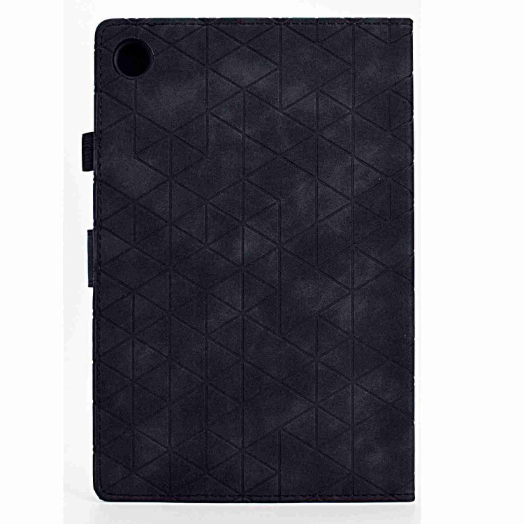 For Samsung Galaxy Tab A11 / A9 Rhombus TPU Smart Leather Tablet Case(Black) by bashfashion