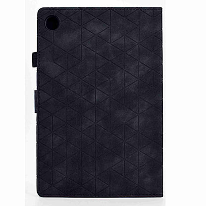 For Samsung Galaxy Tab A11 / A9 Rhombus TPU Smart Leather Tablet Case(Black) by bashfashion