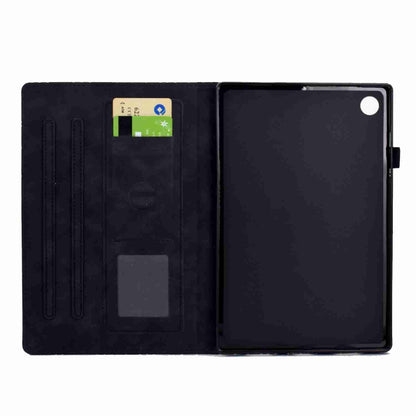 For Samsung Galaxy Tab A11 / A9 Rhombus TPU Smart Leather Tablet Case(Black) by bashfashion