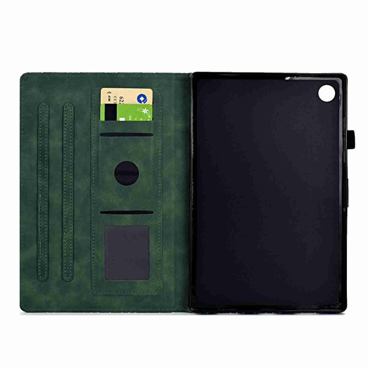 For Samsung Galaxy Tab A11+ / A9+ Rhombus TPU Smart Leather Tablet Case(Green) by bashfashion