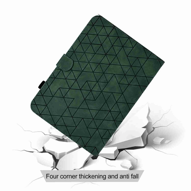 For Samsung Galaxy Tab A11+ / A9+ Rhombus TPU Smart Leather Tablet Case(Green) by bashfashion