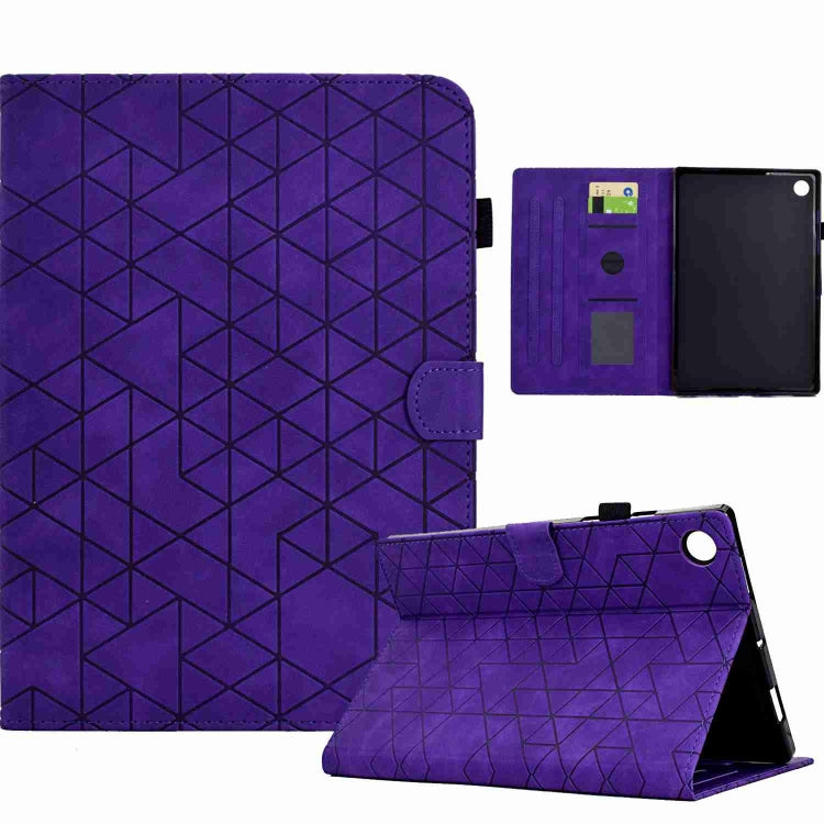 For Samsung Galaxy Tab A11+ / A9+ Rhombus TPU Smart Leather Tablet Case(Purple) by bashfashion