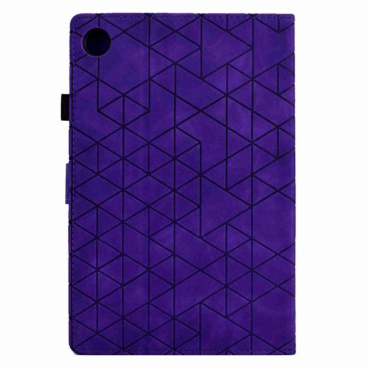 For Samsung Galaxy Tab A11+ / A9+ Rhombus TPU Smart Leather Tablet Case(Purple) by bashfashion