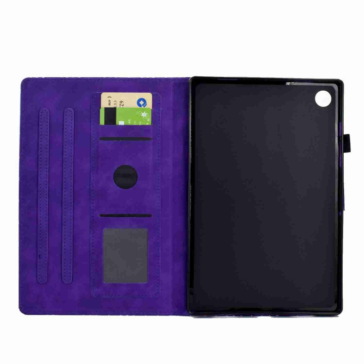 For Samsung Galaxy Tab A11+ / A9+ Rhombus TPU Smart Leather Tablet Case(Purple) by bashfashion
