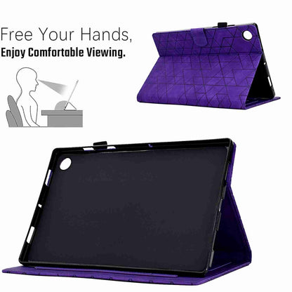 For Samsung Galaxy Tab A11+ / A9+ Rhombus TPU Smart Leather Tablet Case(Purple) by bashfashion