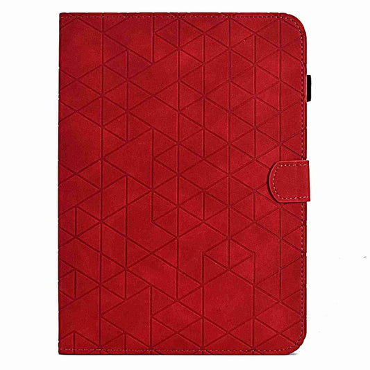 For Samsung Galaxy Tab A11+ / A9+ Rhombus TPU Smart Leather Tablet Case(Red) by bashfashion