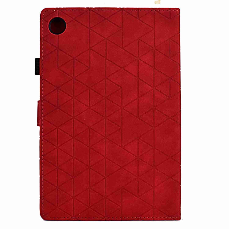 For Samsung Galaxy Tab A11+ / A9+ Rhombus TPU Smart Leather Tablet Case(Red) by bashfashion