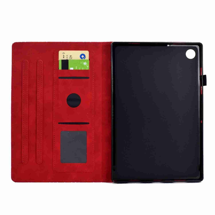 For Samsung Galaxy Tab A11+ / A9+ Rhombus TPU Smart Leather Tablet Case(Red) by bashfashion