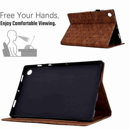 For Samsung Galaxy Tab A11+ / A9+ Rhombus TPU Smart Leather Tablet Case(Brown) by bashfashion