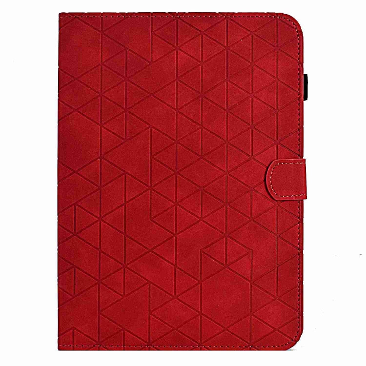 For Samsung Galaxy Tab S9 Rhombus TPU Smart Leather Tablet Case(Red) by bashfashion