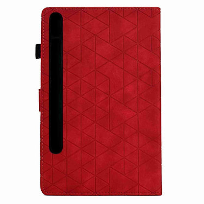 For Samsung Galaxy Tab S9 Rhombus TPU Smart Leather Tablet Case(Red) by bashfashion