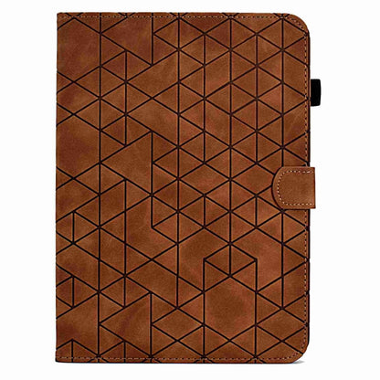 For Samsung Galaxy Tab S9 Rhombus TPU Smart Leather Tablet Case(Brown) by bashfashion