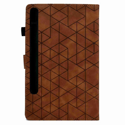 For Samsung Galaxy Tab S9 Rhombus TPU Smart Leather Tablet Case(Brown) by bashfashion
