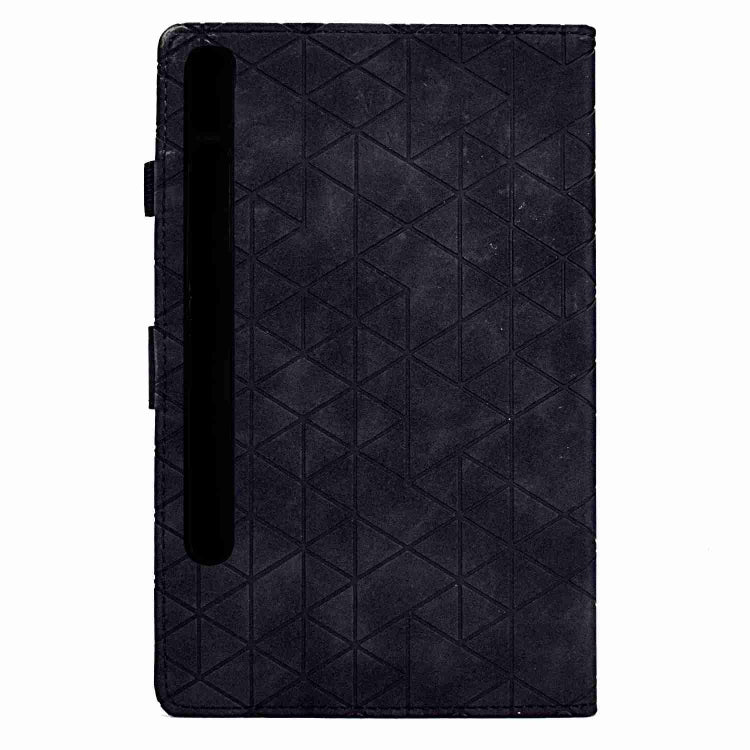 For Samsung Galaxy Tab S9 Rhombus TPU Smart Leather Tablet Case(Black) by bashfashion