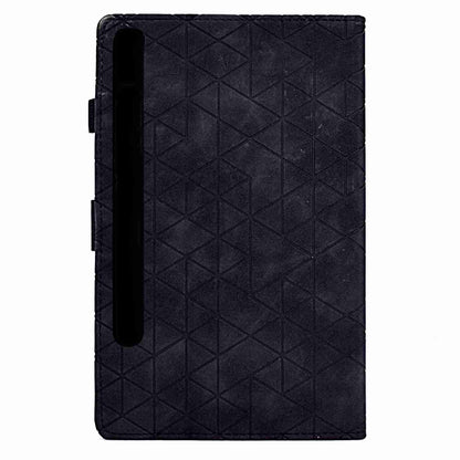 For Samsung Galaxy Tab S9 Rhombus TPU Smart Leather Tablet Case(Black) by bashfashion