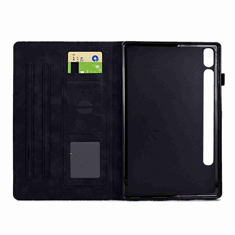 For Samsung Galaxy Tab S9 Rhombus TPU Smart Leather Tablet Case(Black) by bashfashion