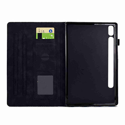 For Samsung Galaxy Tab S9 Rhombus TPU Smart Leather Tablet Case(Black) by bashfashion