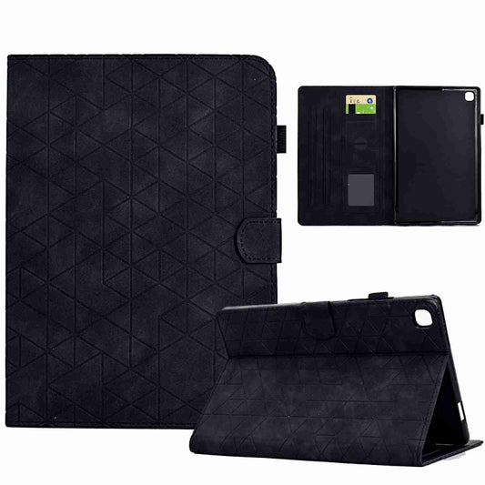 For Samsung Galaxy Tab A7 10.4 2020 T500 Rhombus TPU Smart Leather Tablet Case(Black) by bashfashion