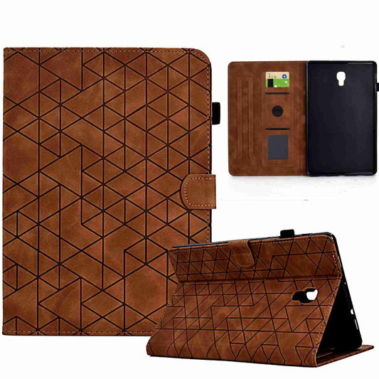 For Samsung Galaxy Tab A 10.5 T590 Rhombus TPU Smart Leather Tablet Case(Brown) by bashfashion