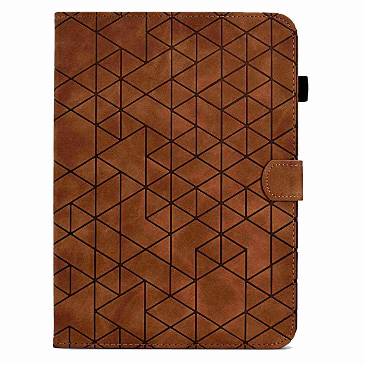 For Samsung Galaxy Tab A 10.5 T590 Rhombus TPU Smart Leather Tablet Case(Brown) by bashfashion