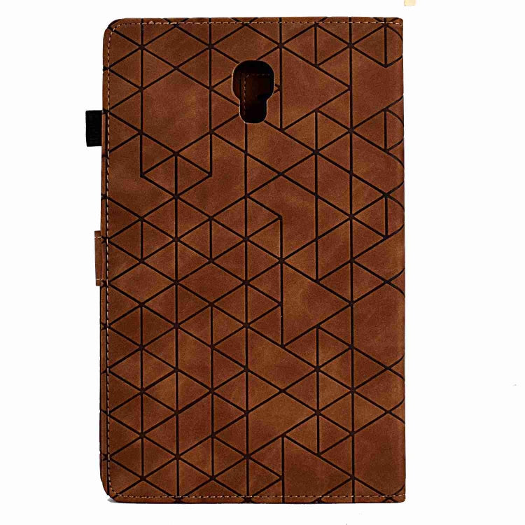 For Samsung Galaxy Tab A 10.5 T590 Rhombus TPU Smart Leather Tablet Case(Brown) by bashfashion