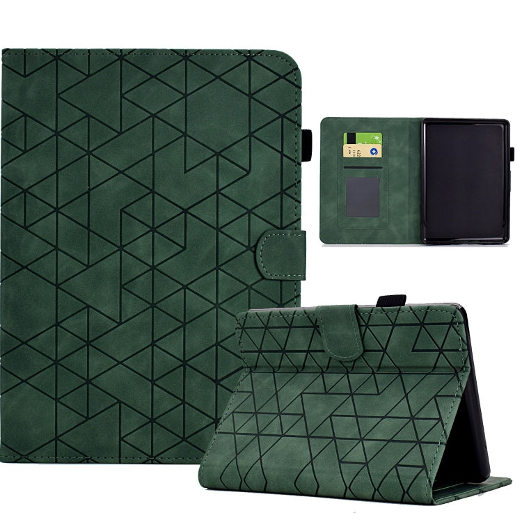 For Amazon Kindle Paperwhite 12th Gen 2024 Rhombus TPU Smart Leather Tablet Case(Green) by bashfashion