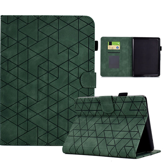 For Amazon Kindle Paperwhite 12th Gen 2024 Rhombus TPU Smart Leather Tablet Case(Green) by bashfashion