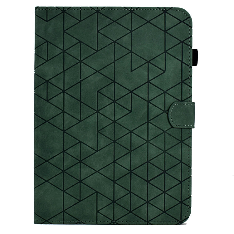 For Amazon Kindle Paperwhite 12th Gen 2024 Rhombus TPU Smart Leather Tablet Case(Green) by bashfashion