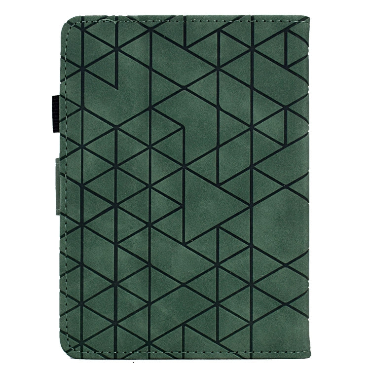 For Amazon Kindle Paperwhite 12th Gen 2024 Rhombus TPU Smart Leather Tablet Case(Green) by bashfashion