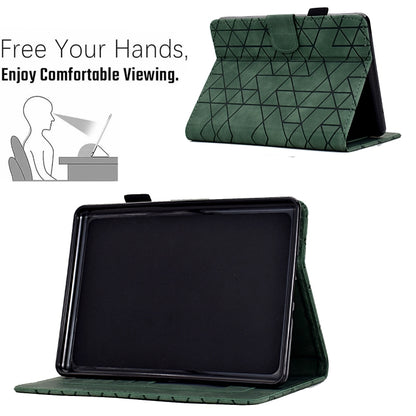 For Amazon Kindle Paperwhite 12th Gen 2024 Rhombus TPU Smart Leather Tablet Case(Green) by bashfashion