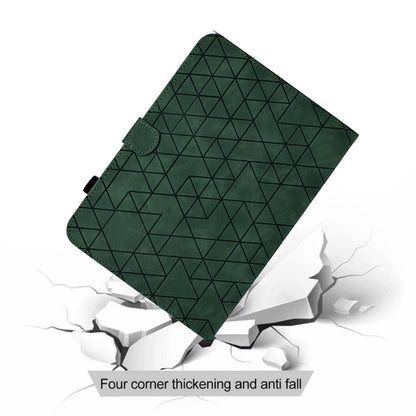 For Amazon Kindle Paperwhite 12th Gen 2024 Rhombus TPU Smart Leather Tablet Case(Green) by bashfashion